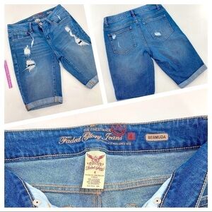 Faded Glory Denim Bermuda Shorts sz 4